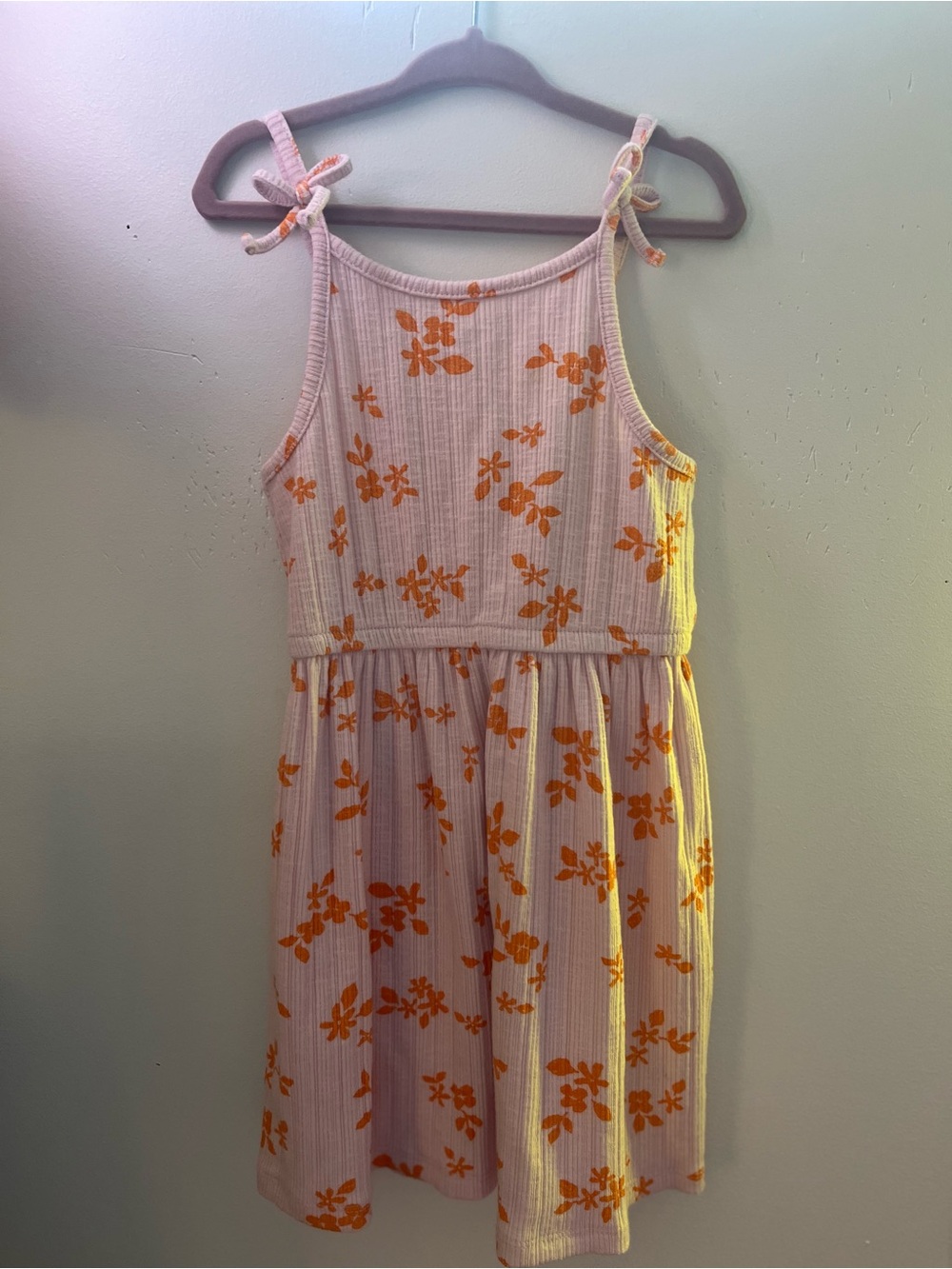 Cat & Jack Pink Dress with Orange Floral Print